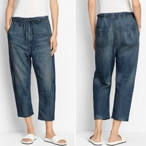 Vince Drawstring Cropped Denim Pants sz Med